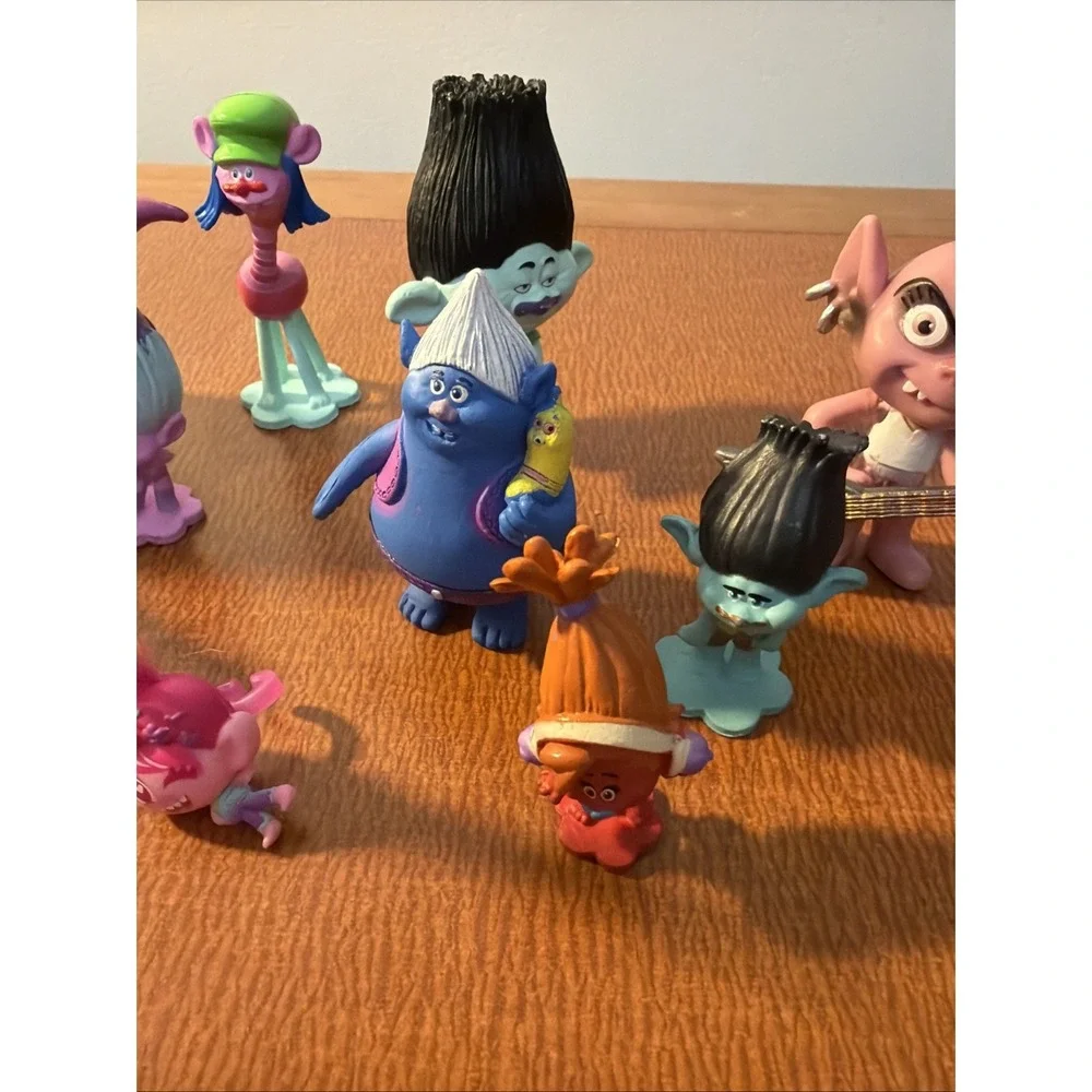 Dreamworks Trolls Figures Toy Lot Of 12 Cake Toppers Toys